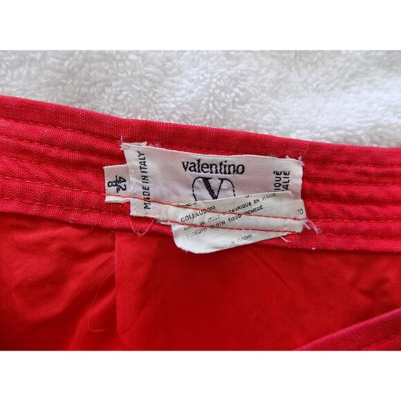 Vintage Valentino red a line skirt size 8 EUR 42 - Picture 6 of 6